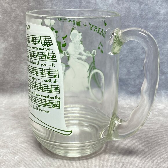 Hazel Atlas Big Top Peanut Butter Glass "Daisy Bell" Song Lyrics Mug - Picture 5 of 11